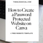 How to Create a Password Protected Website on Canva